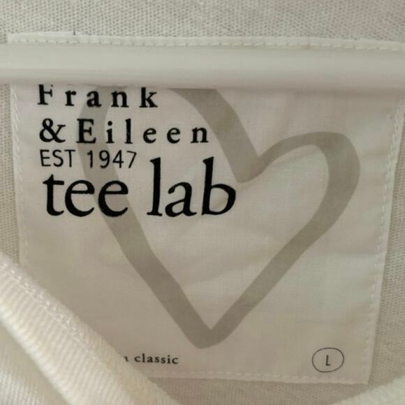 Frank and Eileen Tee Lab Classic White Tshirt Fit Scoop Neck Large $160 - Picture 4 of 7
